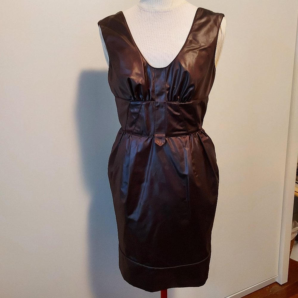Vintage Chocolate Brown Arthur Mendonca Short Dress